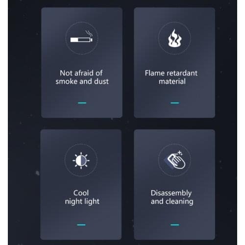 50LC LED Lighting Car Ashtray High Flame Retardant Auto Ashtray Fireproof Material Cigarette Storage Cup Holder