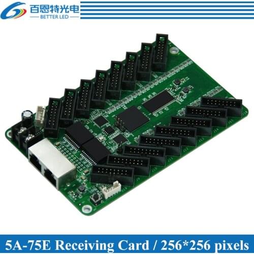 5A-75E Synchronous Full Color LED Display Receiving Card with 16*HUB75 port Support 1/32 Scan