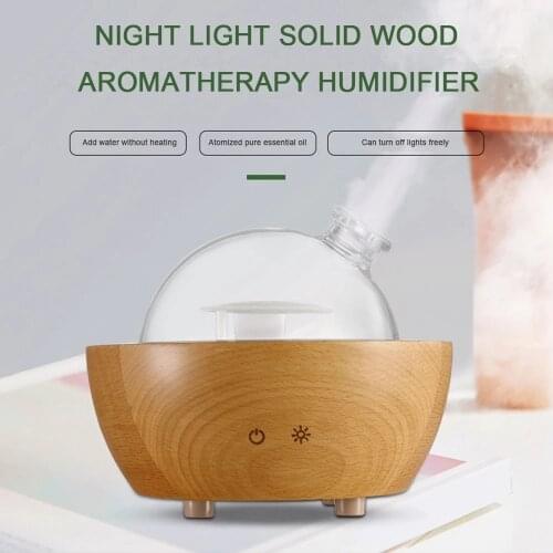 Aromatic aromatherapy machine Solid Wood Aroma Diffuser Spray Humidifier Household Mute Large Capacity Night Light Waterless Off