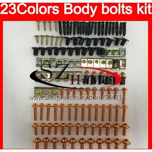 Fairing bolts full screw kit For KAWASAKI NINJA ZX6R 03 04 05 06 ZX-6R 6 R ZX 6R 2003 2004 2005 2006 Windscreen bolt screws Nuts