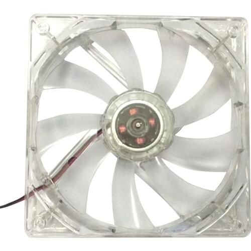 12cm 120mm RED LED 12V 4Pin Computer PC Case Cooler CPU Cooling LED Fan Sleeve bearing 2200 Rpm Fan Computer cooling accessorie