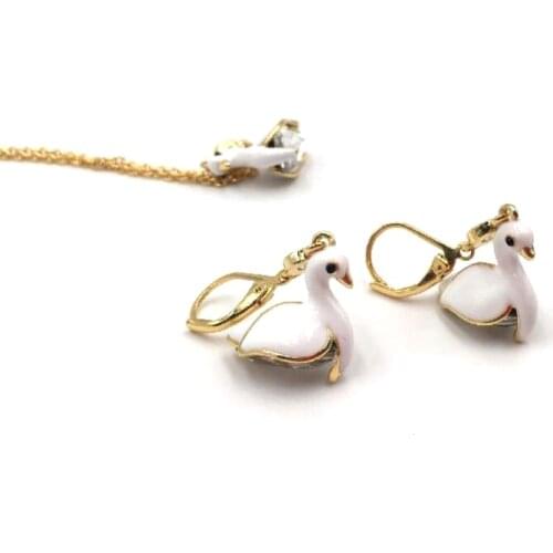 CSXjd Luxury necklace High Quality copper White duckling necklace short clavicle chain necklace