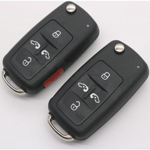 DAKATU 4+1/4 Buttons Remote Key shell For Volkswagan VW Multivan T5 Caravelle Sharan Car Flip Folding Key Case Fob Cover