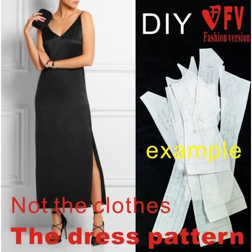 Clothing DIY The dress Dresses Sewing Pattern cutting drawing Elastic fabric Dress Sewing Template BLQ-263