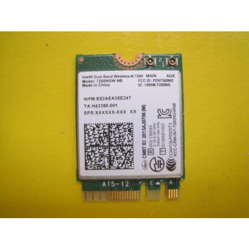 Wireless Adapter Card for intel 2.4G/5G Dual Band N 7260 7260NGW NB NGFF PCIe WLAN WIFI Device Modul 300M WIFI for dell asus