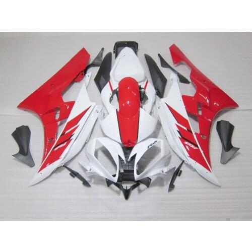 Injection molding fairing kit for Yamaha YZF R6 06 07 white red black fairings set YZFR6 2006 2007 FS01