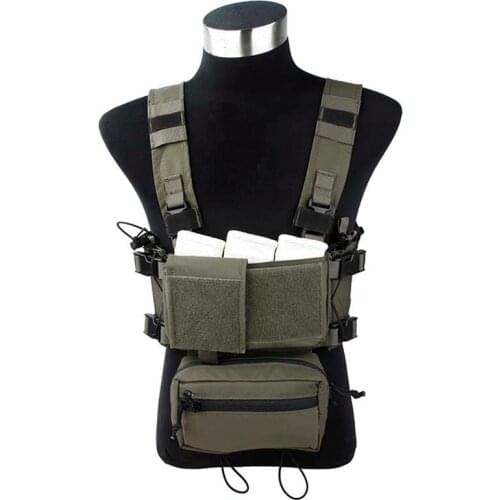 TMC Lightweight Tactical Vest SS Modular Chest Rig Set A Chest Hanging Matte RG/CB Cordura 500D fabric