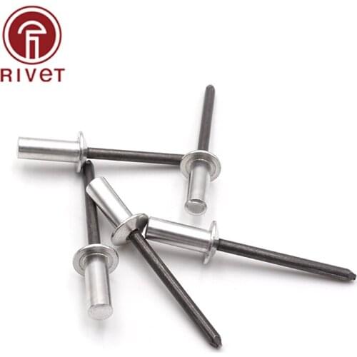 M4.0x6/8/9/10/11/12/13/14/16/18/20/23mm Round Dome Head Rivet Remaches Closed End Aluminum Steel Blind Rivet Fasteners Pop Rivet