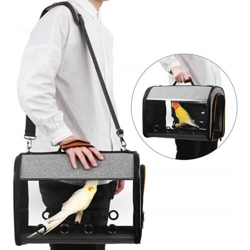 Bird Travel Bag Portable Pet Bird Parrot Carrier Breathable Go Out Travel Cage L9CF