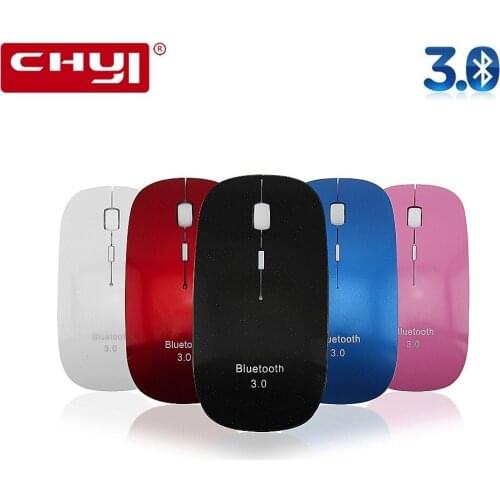 CHYI Wireless Optical Mause Ultra-thin Bluetooth Mouse 1600DPI Ergonomic Gamer Mice BT 3D Mini PC Office Mouse For Laptop White