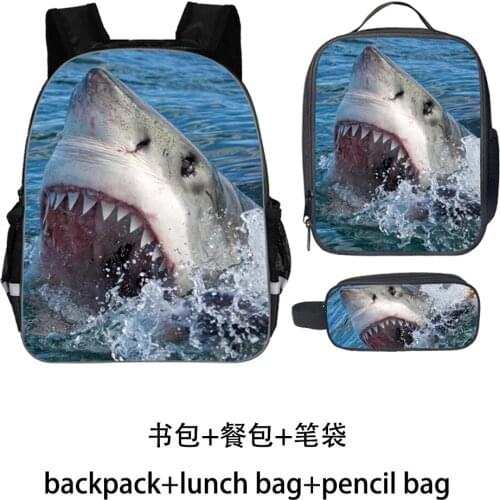 Shark Dinosaus Backpack Set Teenagers Girls Boys Toddler Kid School Book Bags Men Women Rock Mochila Bolsa