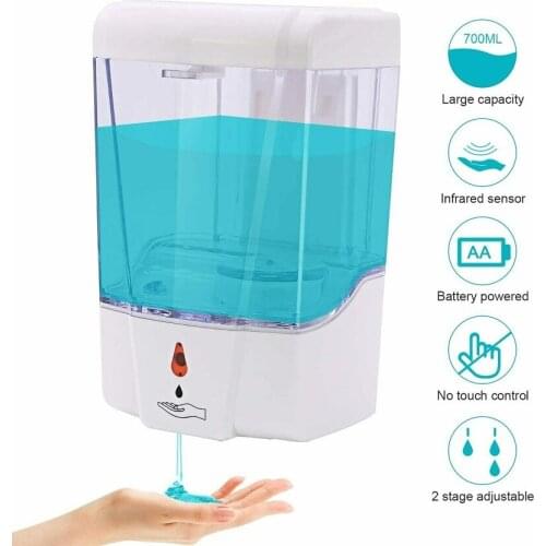 700ml Wall mounted smart soap dispenser Automatic Infrared Induction Smart Touchless Liquid Soap Dispenser For Kitchen Bathroom