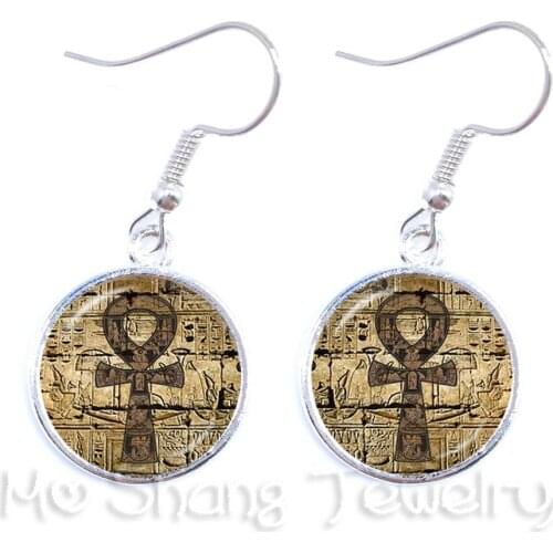 2018 New Arrived All-seeing Eye Art Glass Cabochon Fashion Dangle Earrings Charms Jewelry Earrings Gifts For Friends