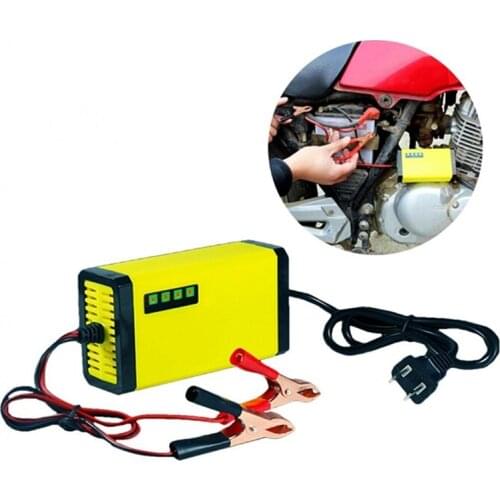 125*65*40mm EU/US Plug Portable 12V Car Battery Charger Adapter Power Supply Motorcycle Auto Smart Battery Charger LED Display