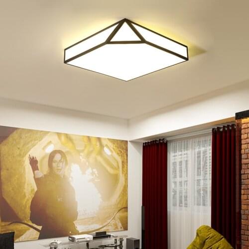 Simple modern creative geometry hollow acrylic living room study room bedroom officeLED ceiling lamp