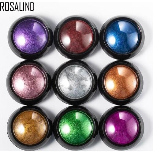 ROSALIND Nails Glitter Art Pigment Powder Gel Polish Mirror Manicure Sparkles For Nails UV Chrome Holographic Nail Decorations
