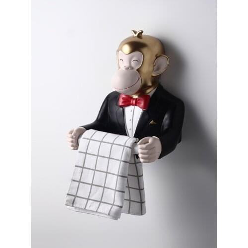 Toilet Paper Roll Wall Creative Paper Towel Rack Kitchen Toilet Paper Sucker Rack