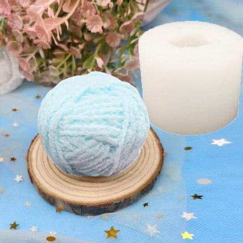 Woolen Candle Silicone Molds Korean Simple Candle Mold Woolen Ball Design Handmade Candle Making Wax Mold