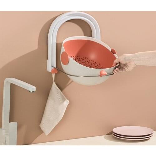 FOLDING WASHBASIN HANGING HOOK Bathroom Storage Rack Punch-free Layer Wall Mounted Storage Shelf for Bathroom Kitchen Bedroom
