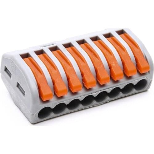 150PCS 28-12AWG PCT-218 222-418 8 wire Wiring Connector 28-12AWG Universal 8 Pin Universal Compact Terminal sur Block Conductor