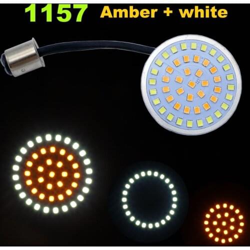 Motorcycle 2" Bullet Style 1157 LED Inserts Red Turn Signal w/Running Light For Harley Touring Sportster 2014-2017 Dyna 12-17