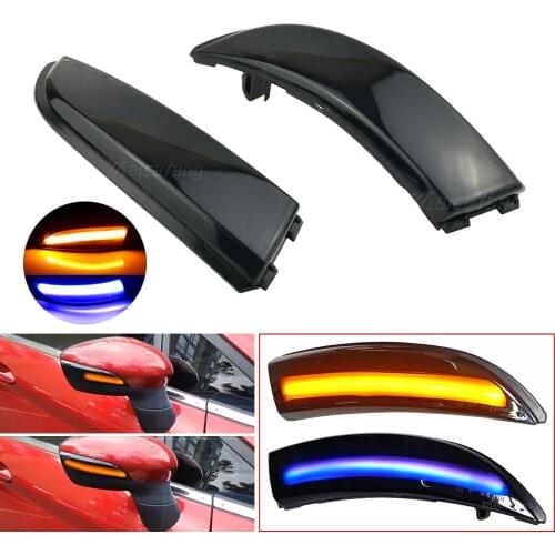 2pcs LED Side Wing Rearview Mirror Dynamic Indicator Flowing Turn Signal Blinker For Ford Fiesta Mk7 2008-2017 B-Max 2012-2017