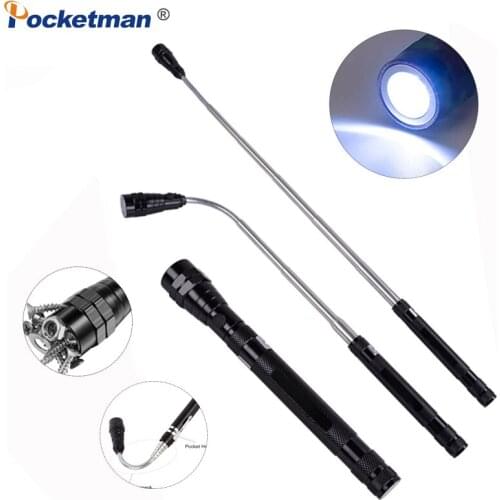 Ultra Powerful Flexible flashlight Head Flashlight Torch with Magnet Telescopic Flexible Portable LED lamp Tool Lamp Light