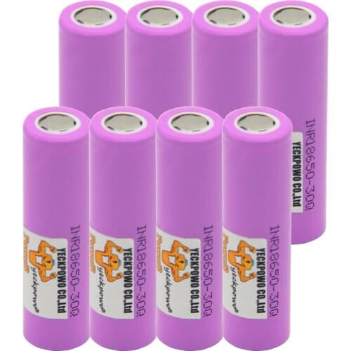 YECKPOWO INR18650 30Q battery lithium li-ion batteries 3000mah 3.7V 10C Russian Warehouse Fast delivery / 18650 battery charger