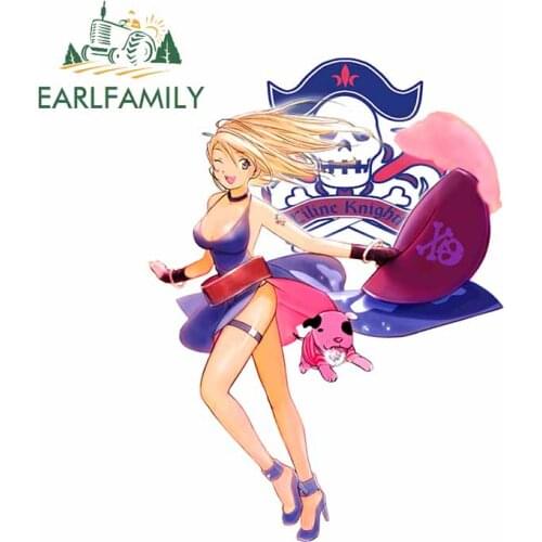 EARLFAMILY 13cm x 9.6cm For Cartoon Funny Car Stickers Waterproof Decal Graffiti Sticker Car Door Protector For JDM SUV RV