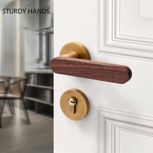 Chinese Zinc Alloy Indoor Mute Door Locks Bedroom Security Door Handle Lock Home Deadbolt Lock Furniture Hardware Accessories