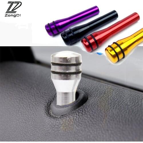 ZD 2Pcs Automobiles For Ford Focus 2 3 Fiesta Mondeo Ranger Kuga Seat Leon Ibiza Lexus Car Metal Door Pin Lock Knob Lift Covers