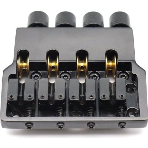 1set Electric Bass Bridge Headless Bass String Bridge with Ball String Saddle Black