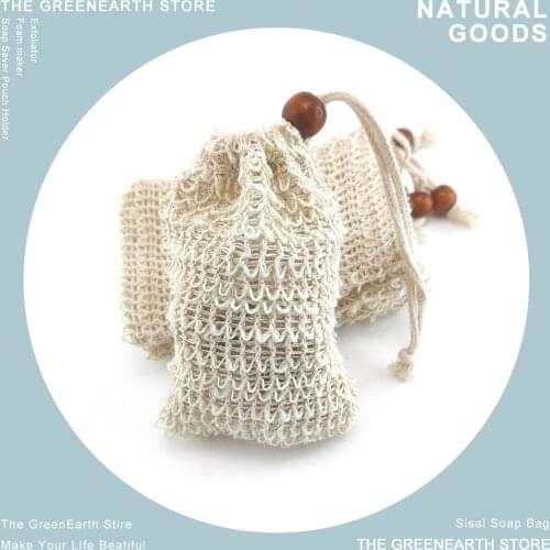 1Pcs Natural Exfoliator Sisal Soap Bag Blister Foam Maker Ramie Fiber Mesh Soap Store Froth Bubble Maker Mesh Net Bag Soap Saver
