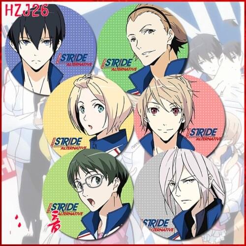 1pcs ZXFJXR 58MM Animation PRINCE OF STRIDE ALTERNATIVE Yagami Riku Kyousuke Fujiwara Dan Sakurai Nana Icons Badge Brooch Pins