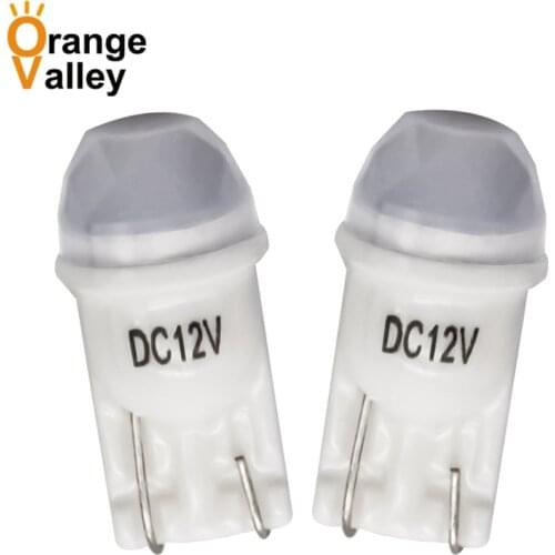 100PCS New Car styling T10 Ceramics 1 SMD 3030 Chips LED 194 168 501 License Plate Light Lamp Auto wedge Clearance Lamp 12V