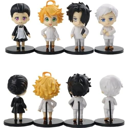 4Pcs/Set 10CM Anime The Promised Neverland Action Figure Toy Emma Norman Ray Nat Model Doll Children Christmas Gift