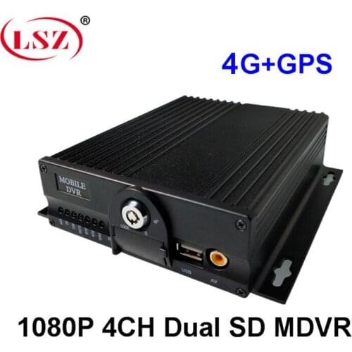 4G GPS Beidou dual mode 4CH car video recorder Linux system MDVR vehicle video recorder