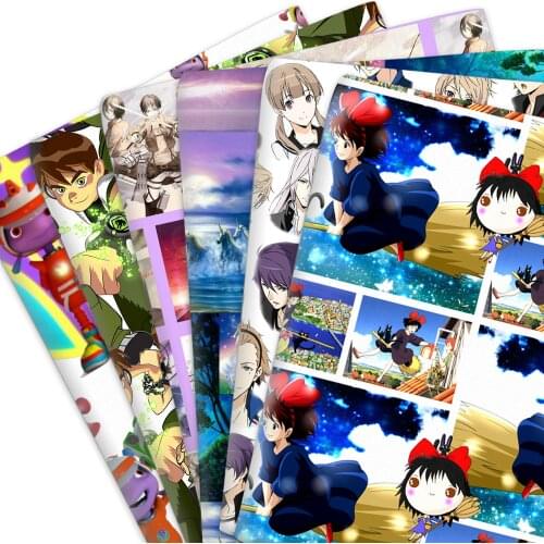 50*145cm Eiffel Tower Castle 100% Pure Polyester Cotton Material Patchwork Sewing Quilting Fabrics Quilt Needlework DIY Cloth