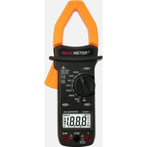 Digital Current Clamp Meter PEAKMETER PM2001 pliers ammeter Capacitance Tester AC DC amperimetric clamp multimeter