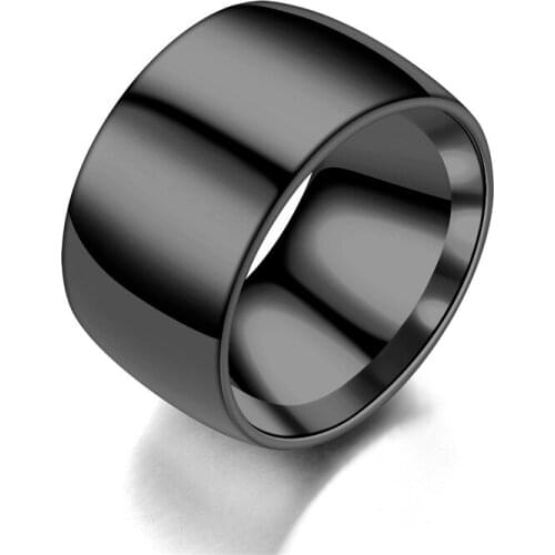 European and American fashion personality 12MM wide inner and outer ball aperture ring personality mens domineering pull finger
