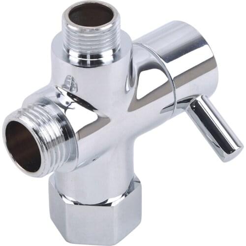 Function Switch Adapter Control Valve 3 Way Tee Connector Shower Head Diverter Valve For Toilet Bidet Shower Water Separator
