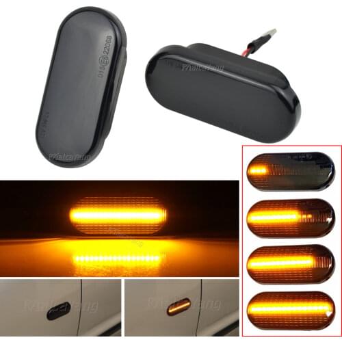 Smoked Turn Signal Lights LED Indicator Side Marker Lamp Amber Yellow For VW Bora Golf 3 4 Passat 3BG Polo SB6