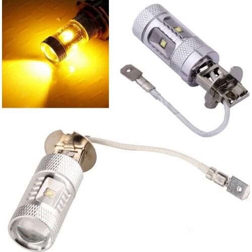 H3 30W car Driving Lamp Fog Bulb auto Tail Lights car led bulbs Car Light parking 12V Amber Yellow