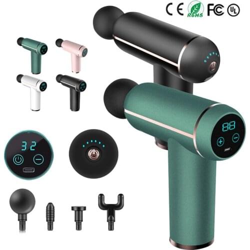 LCD Mini Massage Gun Deep Tissue Muscle Percussion Smart Massager for Relieve Pain Muscle Massage with High-Intensity Vibrations
