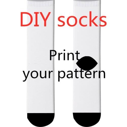 Hot Factory Custom Long Socks Fashion 3D Print Logo Design Character Landscape Men Women Casual Winter Warm Calf Socks For Gift