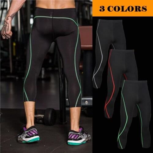 New 2021 Outdoor Pro Summer Sportswear yoga sports Fitness leggings GYM Training Running tight jogging Capris Tights Men