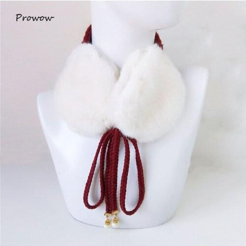 New Fashion Soft Women Faux Rabbit Fur Collar Scarf Plush Warm Winter Shawl Wrap Elegant Girls Ladies Scarves D125