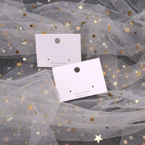 Wholesale 5.5*4cm 100pcs/Lot Fashion Stud Earrings Display Card Women S925 Jewelry DIY Packaging Cards Hanger Tags