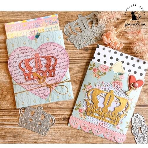 Panalisacraft vintage Crown Key Metal Cutting Dies Craft Dies Scrapbooking Card Making Album Embossing Stencil Die Cut