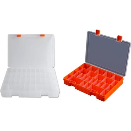 36 Grids Clear Plastic Organizer Box with Adjustable Dividers Transparent Jewelry Container for Bead Art DIY Crafts